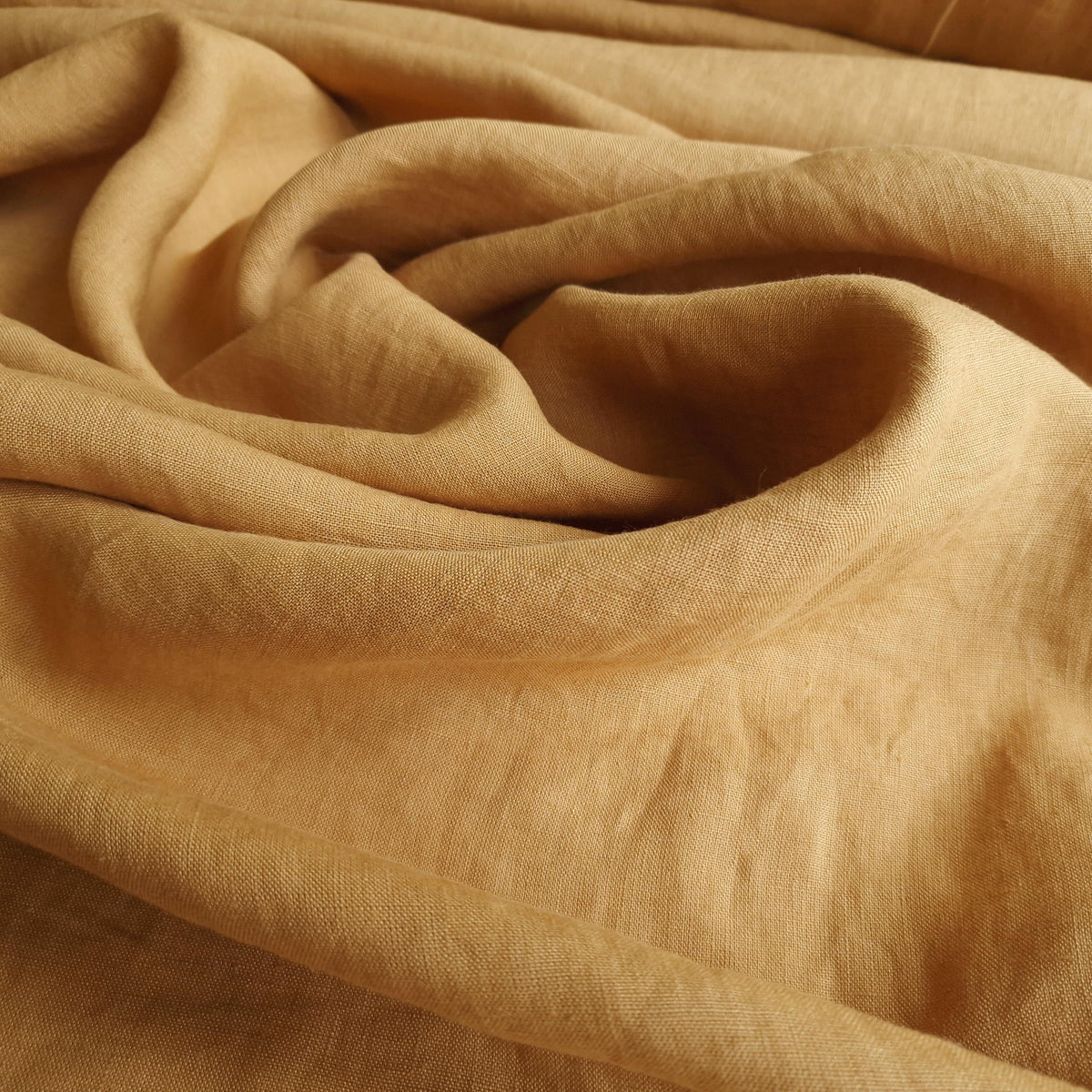 Housse de couette en lin lavé, ocre jaune, sur mesure