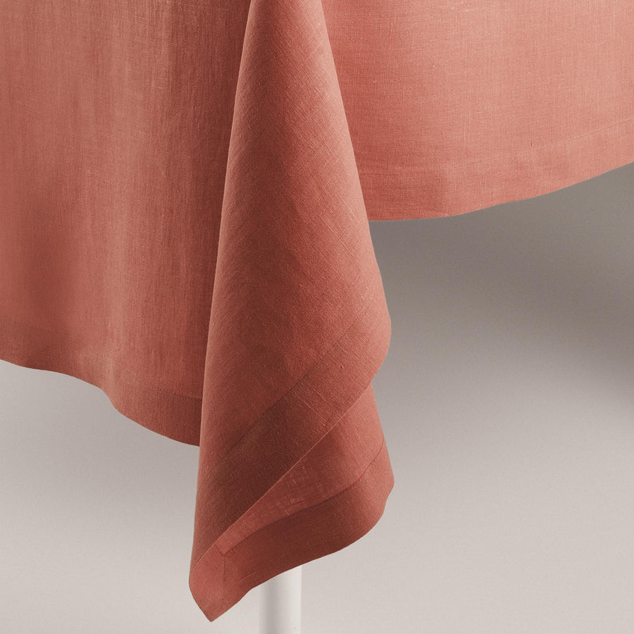 Chemin de table en lin, rose marsala, plusieurs tailles