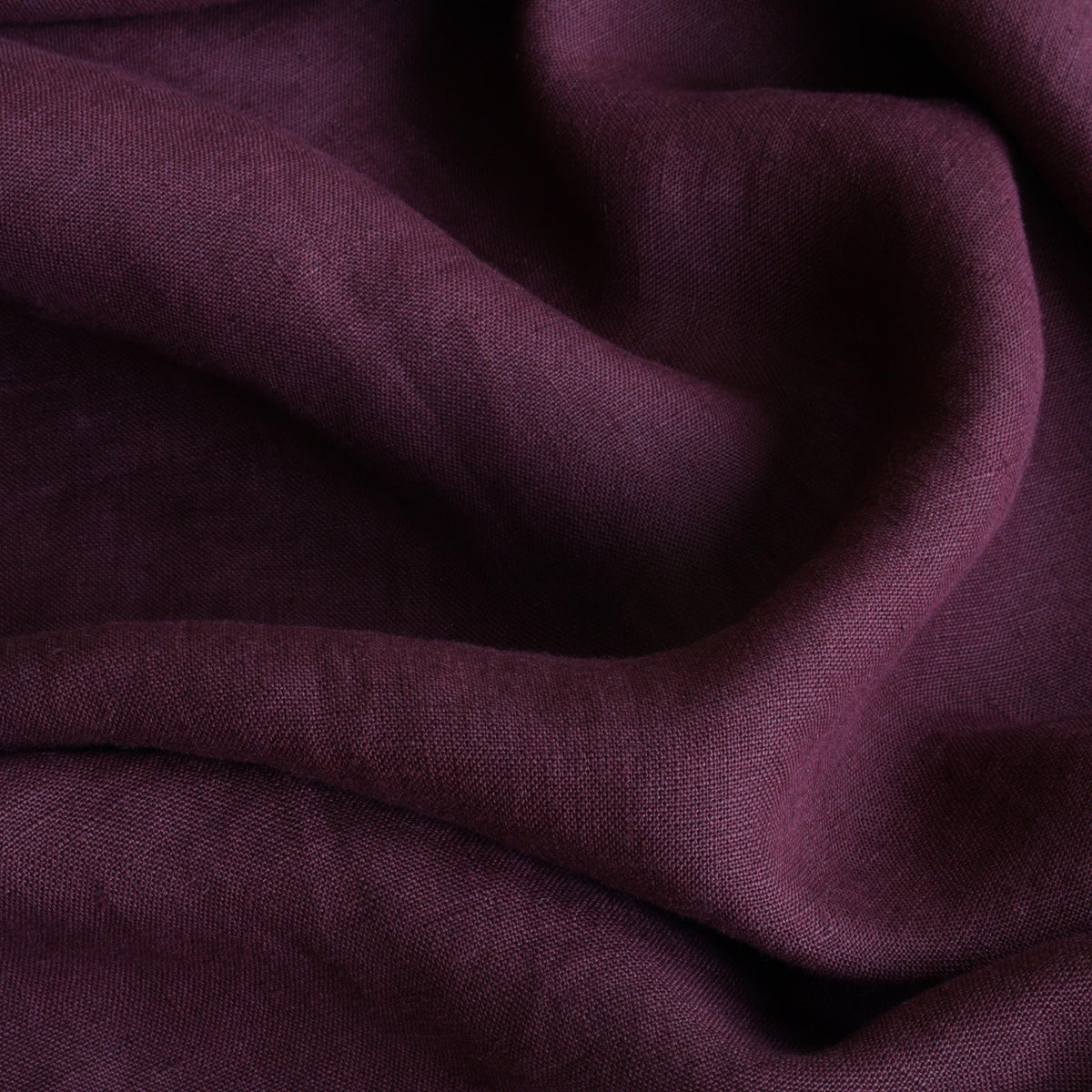 Tissu en lin bordeaux au mètre, habillement et ameublement