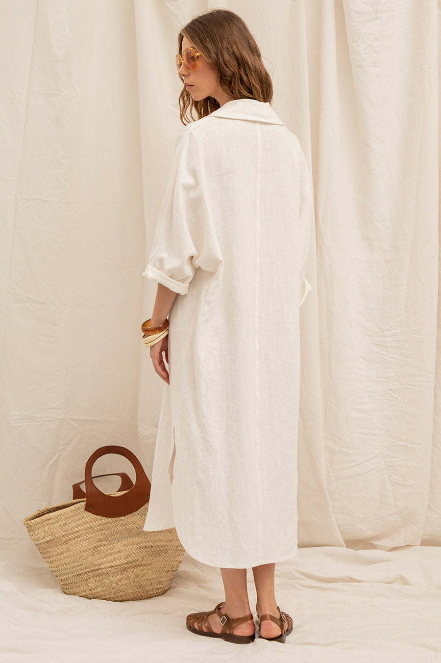 Robe Scarlett, teinte naturelle, vue de profil