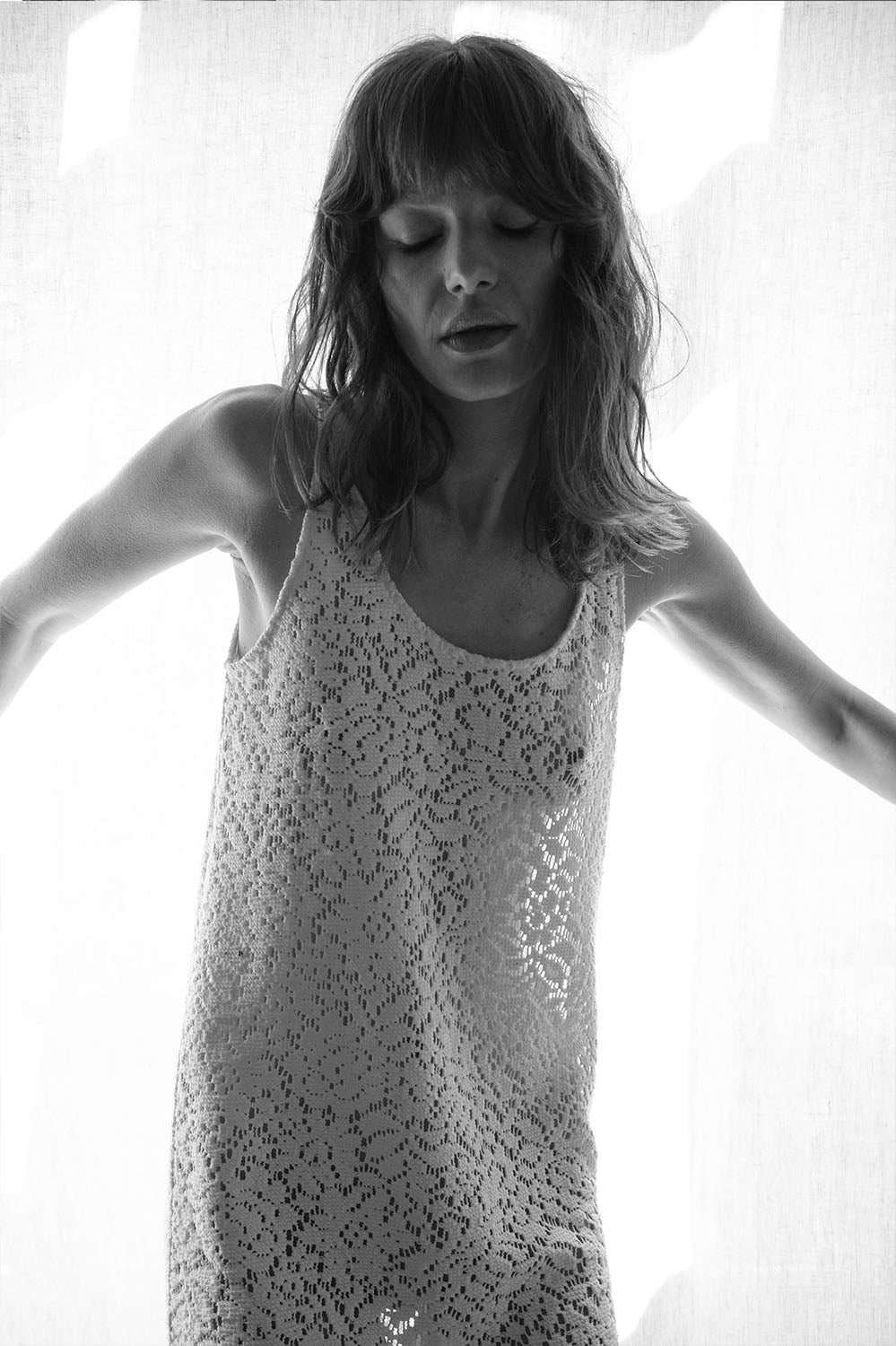 Robe Sophia en crochet, vue de profil