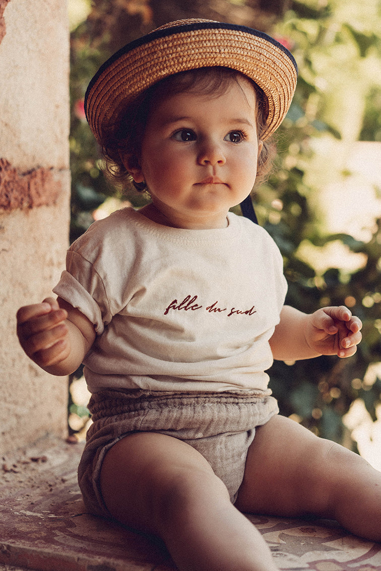 Tee-shirt fillette Fille du Sud, vue de face