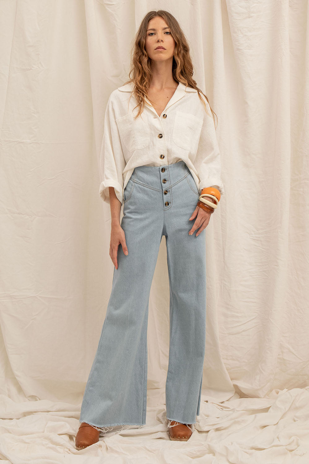 Chemise Romy en lin, teinte naturelle, vue 6
