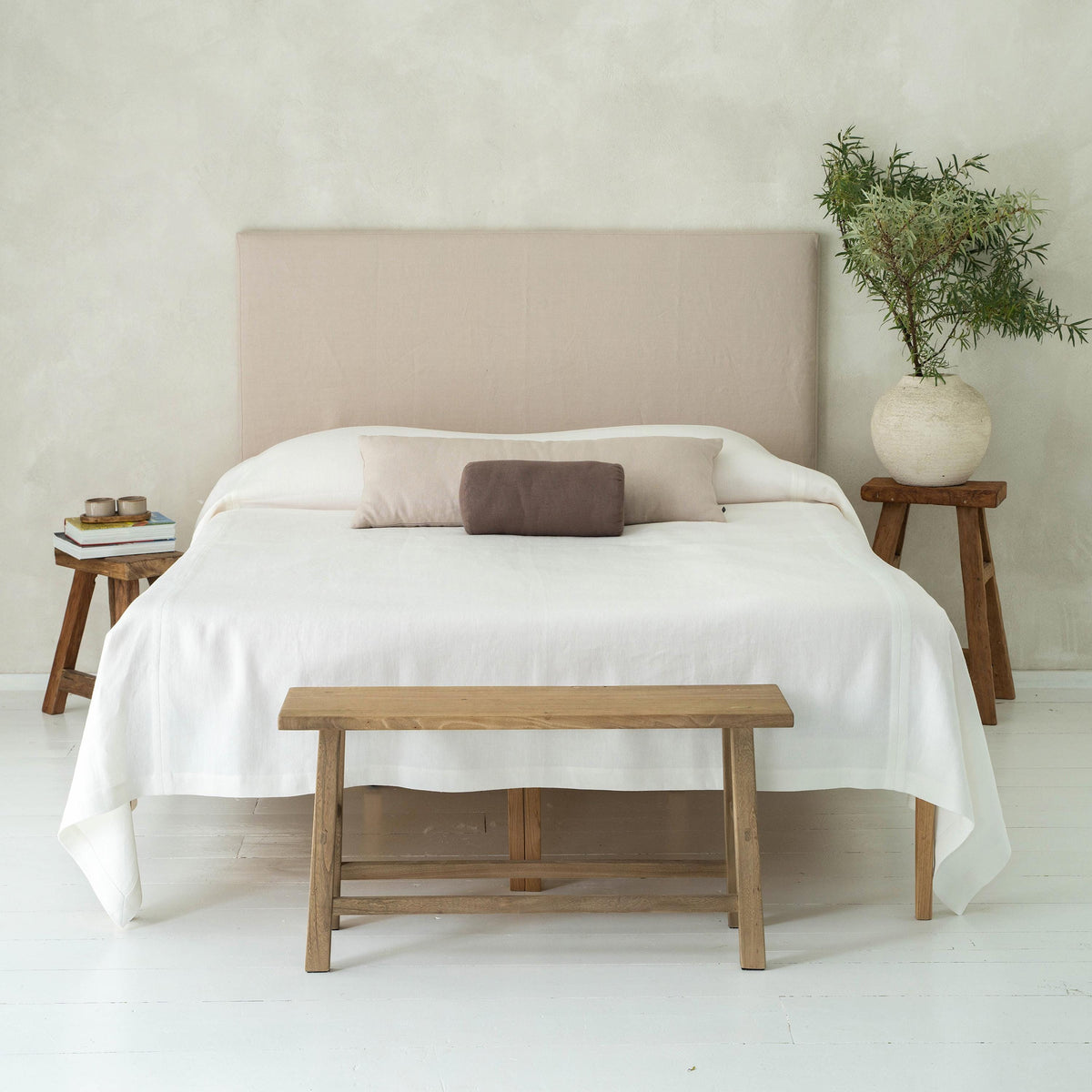 Housse de tête de lit en lin, sur mesure