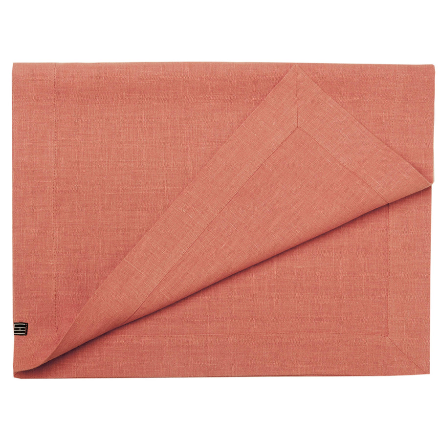 Chemin de table en lin, rose marsala, plusieurs tailles