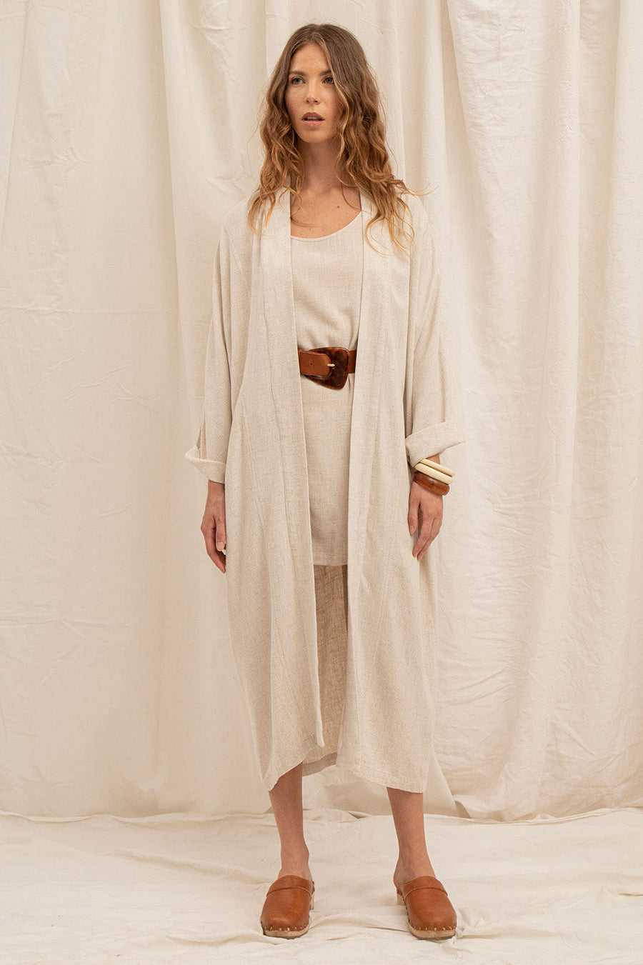 Veste kimono longue Émilie, vue de dos