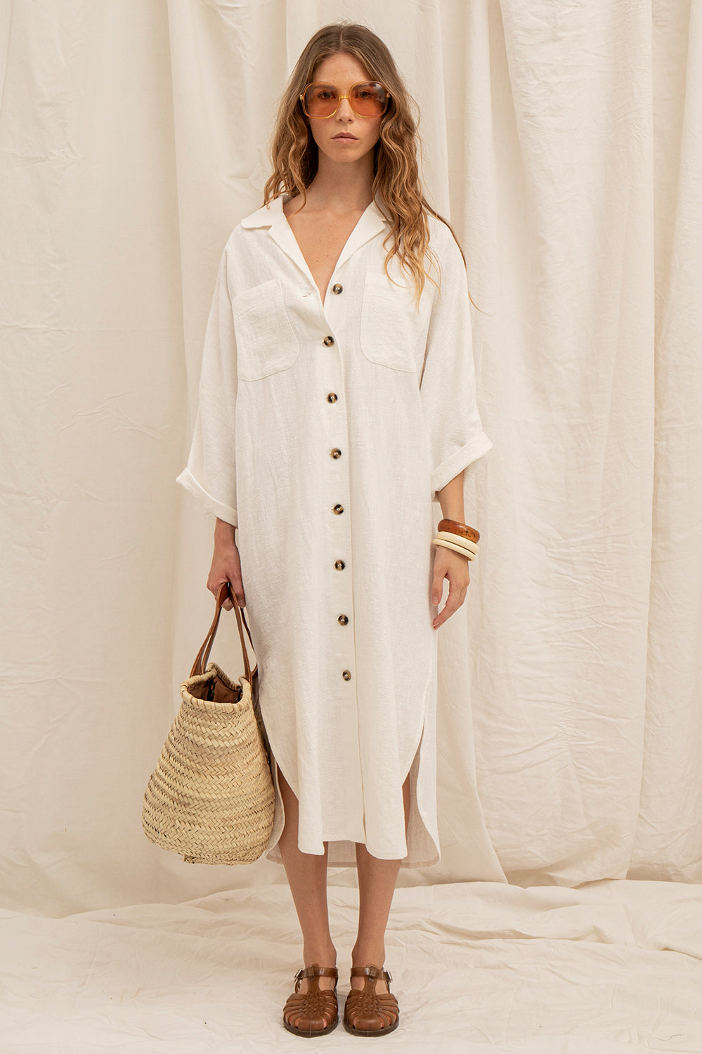 Robe Scarlett, teinte naturelle, vue de face