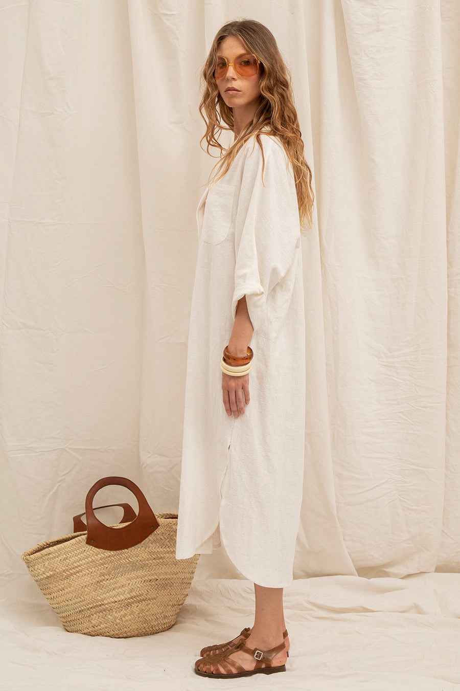 Robe Scarlett, teinte naturelle, vue de dos